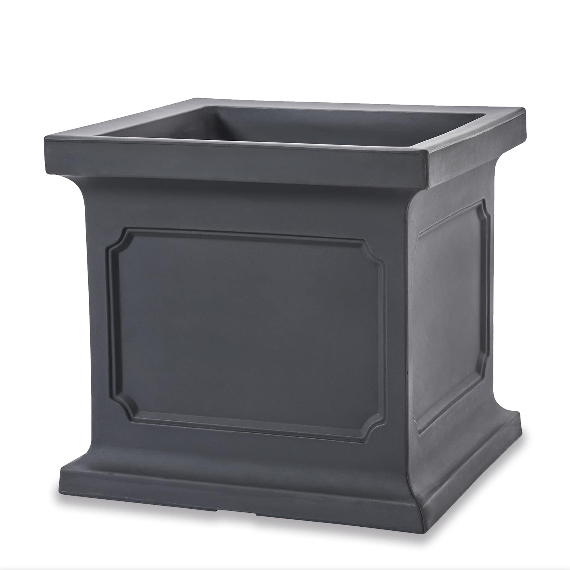 Estate square planter in slate grey