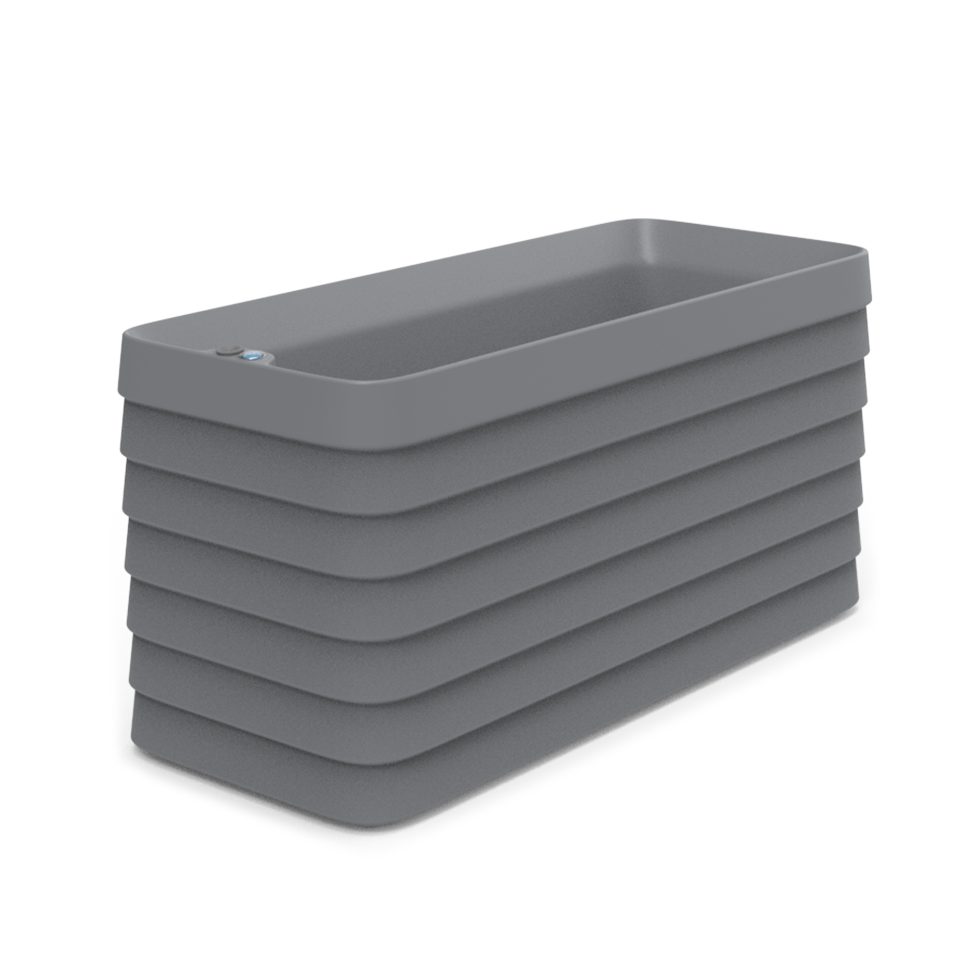 Grey TruDrop Rectangular Self Watering Planter