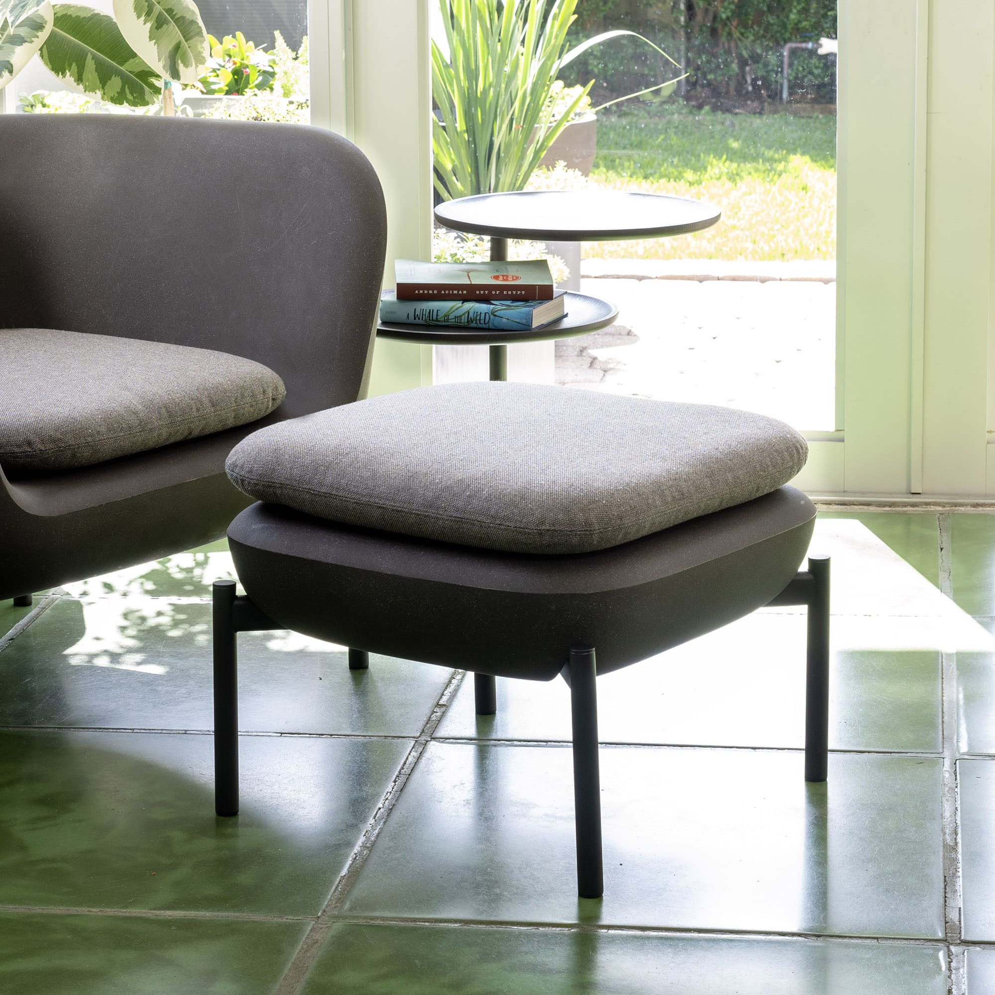 Ottoman in sun porch