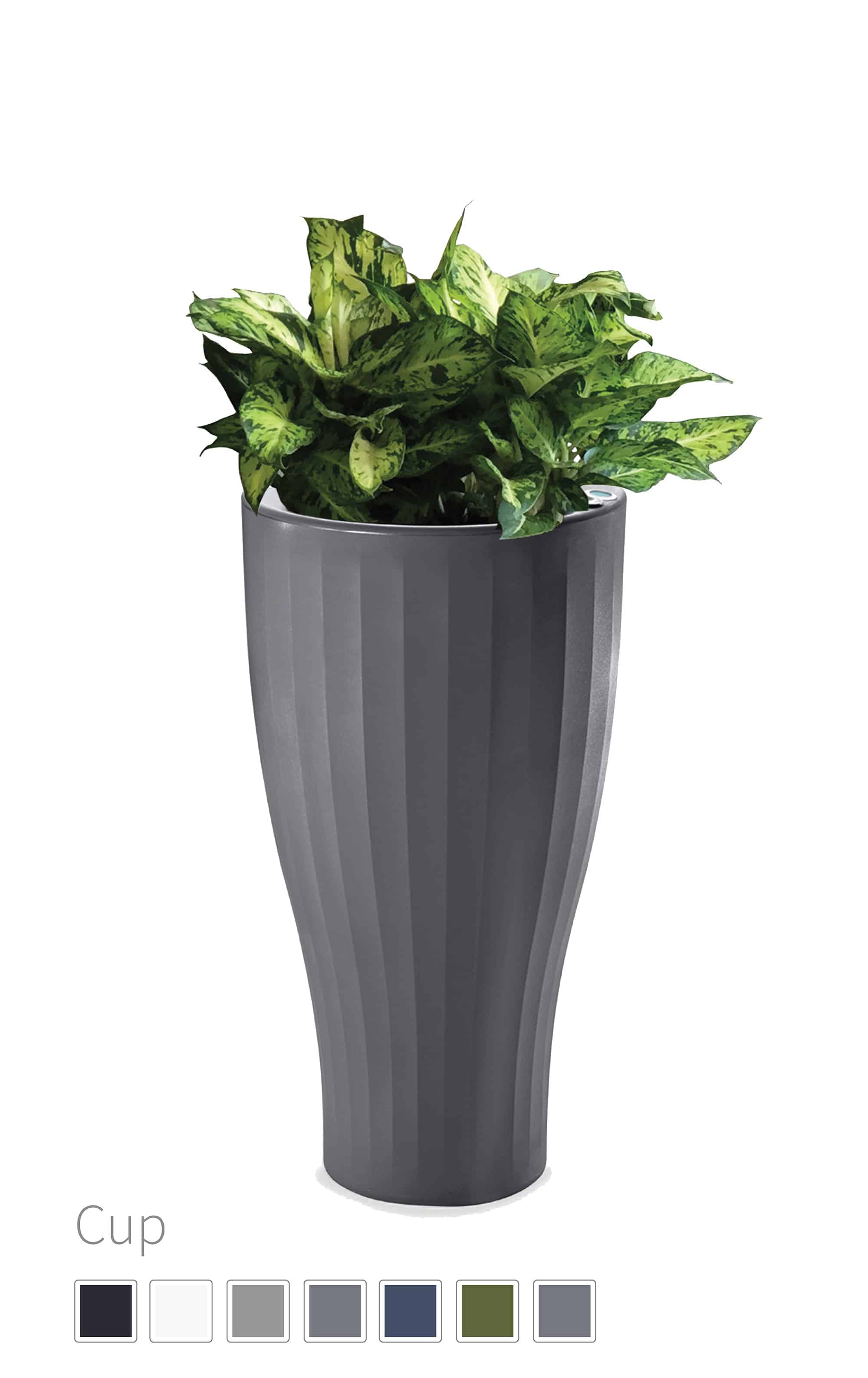 Grey Tall TruDop Planter